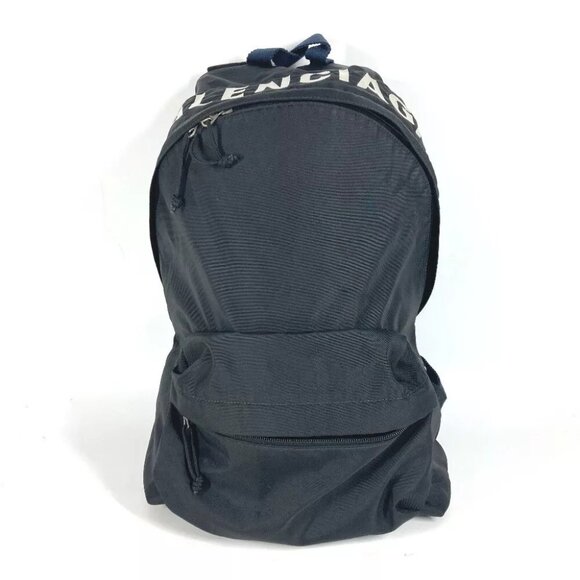 BALENCIAGA Bicolor wheel logo bag Backpack Nylon Black main image 12